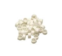 Générique 100 pièces Oiseaux Pigeon Pieds Anneaux 10 Couleurs diamètre intérieur 8mm en Plastique Colombe Pince Anneau Pigeon Colombe caille Pied Anneau(White)