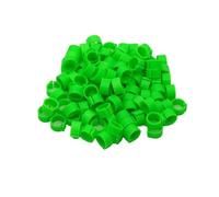 Générique 100 pièces Oiseaux Pigeon Pieds Anneaux 10 Couleurs diamètre intérieur 8mm en Plastique Colombe Pince Anneau Pigeon Colombe caille Pied Anneau(Green)