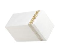Générique 100 Pièces Serviettes en Papier Jetables 40x30cm pour Restaurant et Fête, Épaisses et Pliées, Papier sans Poussière Motif Doré pour Banquet et Anniversaire