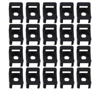 Générique 100 Supports de Clips Câbles en Plastique Noir M5 Bases de Fixation pour Gestion des Câbles Clips de Rangement pour Bureau Maison et Camping-Car