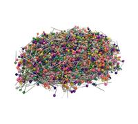 Générique 1000 épingles de Positionnement Droites en Acier Inoxydable à Tête de Perle pour Le Quilting, Idéales pour Les Projets de Vêtements (Mariages, Corsets, coloré
