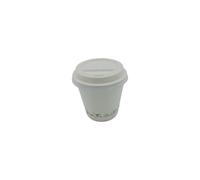 Générique 1000 Gobelets 10/12 cl (4 oz) en Carton Blanc avec Couvercles en Plastique - Tasses Jetables avec Couvercles Hermétiques de Qualité Professionnelle pour Boissons Chaudes