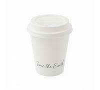 Générique 1000 Gobelets 20 cl (7 oz) en Carton Blanc avec Couvercles en Plastique - Tasses Jetables avec Couvercles Hermétiques et Résistants pour Boissons Chaudes et Froides