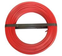 Generique Fil électrique H07VU 1,5 mm² en couronne 100 m Rouge
