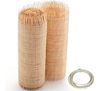 Générique 100cm Largeur Naturel Cannage Rouleau avec Tuyau Rotin pour Meuble, Sangle Canne Pré-tissée Mailles Ouverte, Toile Tissu en Rotin pour Tete de Lit Chaise Armoire Plafond(35x200cm)