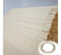 Générique 100cm Largeur Naturel Cannage Rouleau avec Tuyau Rotin pour Meuble, Sangle Canne Pré-tissée Mailles Ouverte, Toile Tissu en Rotin pour Tete de Lit Chaise Armoire Plafond(50x50cm)