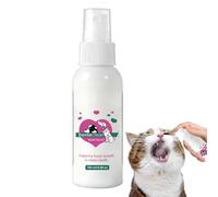 Générique 100ml Cat Bad Breath Freshener Spray with Safe, Orals Freshener for Daily Pet Care | Dog Breath Spray,Odor Control Solution for Puppy Kitten Small Medium Large Breeds Home Travel Feeding