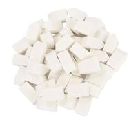 Générique 100pcs Éponges de Maquillage Jetables en Latex Synthétique Blanc, Toucher Doux, Forme Pentagonale Élégante pour Fondation et Poudre de Riz, Outil pour Maquillage Quotidien