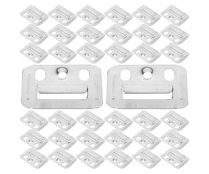 Générique 100pcs Pince pour Panneau Mural en Acier Inoxydable Épaissi, Facile à Utiliser et Résistant la Déformation, Accessoires de Quincaillerie pour Meubles