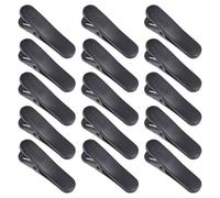 Générique 100pièces Clips de Câble pour Casque et Écouteurs Pince Crocodile Plastique pour Organisation et Fixation sur Vêtements Noir