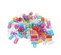 Générique 100pièces Cuffs De Tresses Colorées Pour Dreadlocks Bijoux Capillaires Anneaux De Cheveux Filigrane Accessoires Pour Styles De Danse Et Pour Hommes Et Femmes