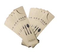 Générique 100pièces Sacs Porte-couverts Papier Kraft Étui pour Couverts Adapté Restauration Banquets Mariages et Fêtes