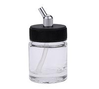 Générique 10PCS Bouteilles en verre pour aérographe Pots à siphon avec assemblage de couvercle adaptateur angle 30 22cc aérographes action Master Badger Paasche Fluides nettoyage aérographie