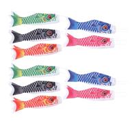 Générique 10pcs Carp Windsock Fish Flags Japanese Style Outdoor Hanging Decoration Resistant to Drought Yard and Restaurant Use Made from Warp Knitting Fabric