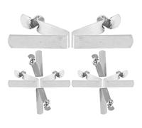 Générique 10pcs Clips à Pression en Acier Nickelé Argenté, Bouton Poussoir Multi-Usage Ressort de Verrouillage pour Poteaux de Tente, Kayak et Parapluie