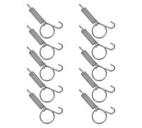 Générique 10pcs Crochet à Ressort Multi-Usage en Zinc Argenté pour Cage à Oiseaux et Poules, Accessoire Pratique pour Garder la Porte Cage Fermée