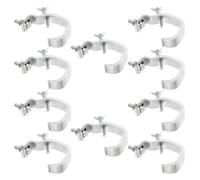 Générique 10pcs Crochets en Aluminium Argentés pour Projecteurs à Tête Mobile, Pince de Fixation Robuste et Polyvalente pour Éclairage Dj, Installation Facile sur Scène