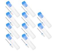 Générique 10pcs Embouts de Lime Électrique en Céramique pour Manucure et Pédicure, Tête Ronde, Ponceuse Portable Grain Fin et Grossier, Outil Professionnel pour Ongles