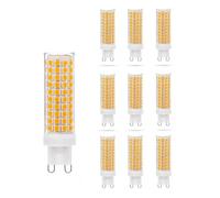 Générique 10pcs G9 LED Lamp, AC100V-265V 10W Pas de Scintillement 76LEDS SMD2835 Céramiques Lustres Éclairage Léger pour Salon LED Ampoule,Warm White