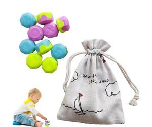 Générique 10PCS Gonggi Jeux Traditionnels coréens | Jeu de Cailloux Jack Stone à l'ancienne, avec étui pour fêtes, Jouet pour Attraper des dés en Pierre, Jeux de Nuit en