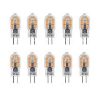 Générique 10Pcs Lot G4 LED Ampoule, AC 220V AC/DC 12V LED Lampe SMD2835 Projecteur Lustre Éclairage Remplacer 20W Lampe Halogène pour La Maison Utile,Warm White