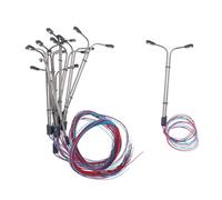 Générique 10pcs Maquette LED Lampadaire Décor Modèle Train Chemin de Fer Paysage Mise en Page Ho - 1: 200