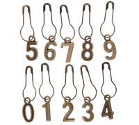 Générique 10pcs Marqueurs de Mailles Métal Numérotés 0-9 pour Tricot et Crochet, Petits Marqueurs Métalliques Faciles et Pratiques à Stocker pour Artisanat