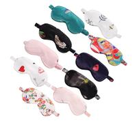 Générique 10pcs Masque de Sommeil en Soie Artificielle Confortable et Élégant, Couvre-yeux Occultant Sieste Voyage Couleur Aléatoire