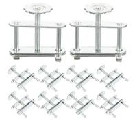Générique 10pcs Pince de Serrage Pivotante en Fer Galvanisé Argenté pour Laboratoire Fonction Étanche et Résistance à L'usure, pour Enseignement Scientifique