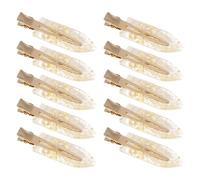 Générique 10pcs Pinces à Cheveux sans Bosses Or en Plastique et Métal, Clips de Coiffure Glitter, Maintien Sécurisé pour Femmes et Adolescentes