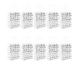 Générique 10pcs Pochette D'emballage en Papier Kraft Argenté Réutilisable pour Présents Bonbons Snacks Emballage Fête