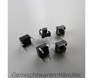 Générique 10x Mikrotaster Mikroschalter AUS-(EIN) 6 x 6 x 5 mm 0,05A-12V Drucktaster Mini Mikro Taster Microtaster Mikro Schalter Tactile Drucktaster THT