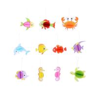 Générique 11 Pièces Décorations en Thème Marin Ornements Animaux Marins Colorés pour Anniversaire Garçon et Filles Décorations Suspendues Océan pour Fête d'anniversaire Garçon et Filles