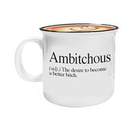 Générique 11oz Ambitious Ceramic Drinkware With Handle | Funny Coffee Mug, Easy Grip, Kitchen Ceramic Drinkware For Drinks College Students Study Architect Daily