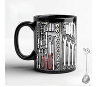 Générique 11oz The Ultimate Mechanic'S Toolbox Mug, Mechanic Coffee Cup, Realistic Tool Details & Comfortable Handle, for Husband Dad Friends Mechanics (#B)