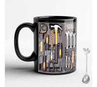 Générique 11oz The Ultimate Mechanic'S Toolbox Mug, Mechanic Coffee Cup, Realistic Tool Details & Comfortable Handle, for Husband Dad Friends Mechanics (#A)