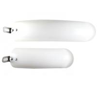 Générique 12/14 Pouces 412 Garde-Boue de vélo Pliant Mini Garde-Boue vélo Pliant Accessoires Pratiques Argent/Blanc/Noir/Rouge(White 1)