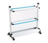 Générique 12/24 Fentes Canne à pêche Support étagères en Alliage d'aluminium Canne à pêche Support de Poteau présentoir(24 Blue)