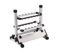 Générique 12/24 Fentes Canne à pêche Support étagères en Alliage d'aluminium Canne à pêche Support de Poteau présentoir(12 Black)