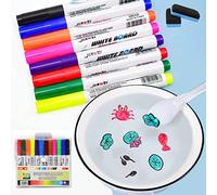 Générique 12 couleurs Doodle stylos flottants à l'eau magique peinture à l'eau stylos pour tableau blanc marqueurs stylos à effacer Doodle stylos à dessin stylos flottants à eau pour enfants dessin
