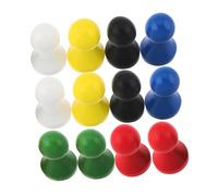 Générique 12 Pièces Accessoires de Jeu Échecs Bois de Multicolores pour Jeux de Société Bois pour Échecs et Dames Parfaits pour Famille Moments Ludiques