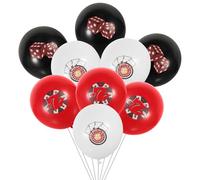 Générique 12 pièces Ballons Latex pour Fête Thème Poker Dés Décoration Mariage Anniversaire Ambiance Festive