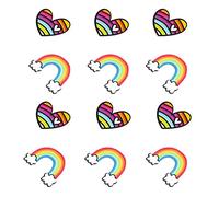 Générique 12 pièces Broches Acrylique Design Arc Ciel pour Vêtements et Accessoires Épingles Décoratives pour Sacs et Châles
