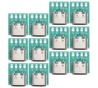 Générique 12 Pièces Carte de Connecteur USB 3.1 Type C Femelle PCB en Alliage de Zinc pour Transmission de Câble de Données et Stabilité Améliorée