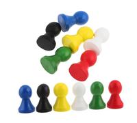 Générique 12 Pièces Échecs Bois pour Jeux de Société Figurines Bois de Qualité pour Échecs et Dames Accessoires de Jeu Multicolores pour Amusement Famille