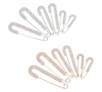 Générique 12 Pièces Épingles de Sûreté à Cristaux Décoratives Broches pour Pulls Robes Chemisiers Écharpes Fixation Sécurisée Design Élégant
