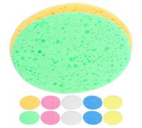 Générique 12 Pièces Éponges Ovales en Cellulose pour Soins du Visage, Séchage Rapide et Portable, Outil de Nettoyage et Démaquillage du Visage
