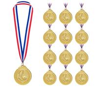 Générique 12 Pièces Football Metal Medaille: Nizirioo Médailles avec Rubans de Cou, Medaillen pour Enfants pour Trophée, Jouets, Sports, Médaille de Cérémonie de Remise des Prix Fête Médailles Métal