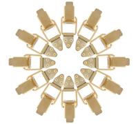 Générique 12 Pièces Loquet à Ressort en Fer Jaune Moraillon à Bascule Robuste pour Boîtes à Outils Coffres et Valises Moraillon à Bascule à Ressort Fonctionnel et Solide
