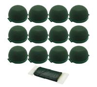 Générique 12 Pièces Mousse Florale, Mousse Sèche en Hémisphère, Bloc De Mousses pour Arrangements Floraux avec Structure en Fil, pour Décorations De Jardin, Bouquets, Vases